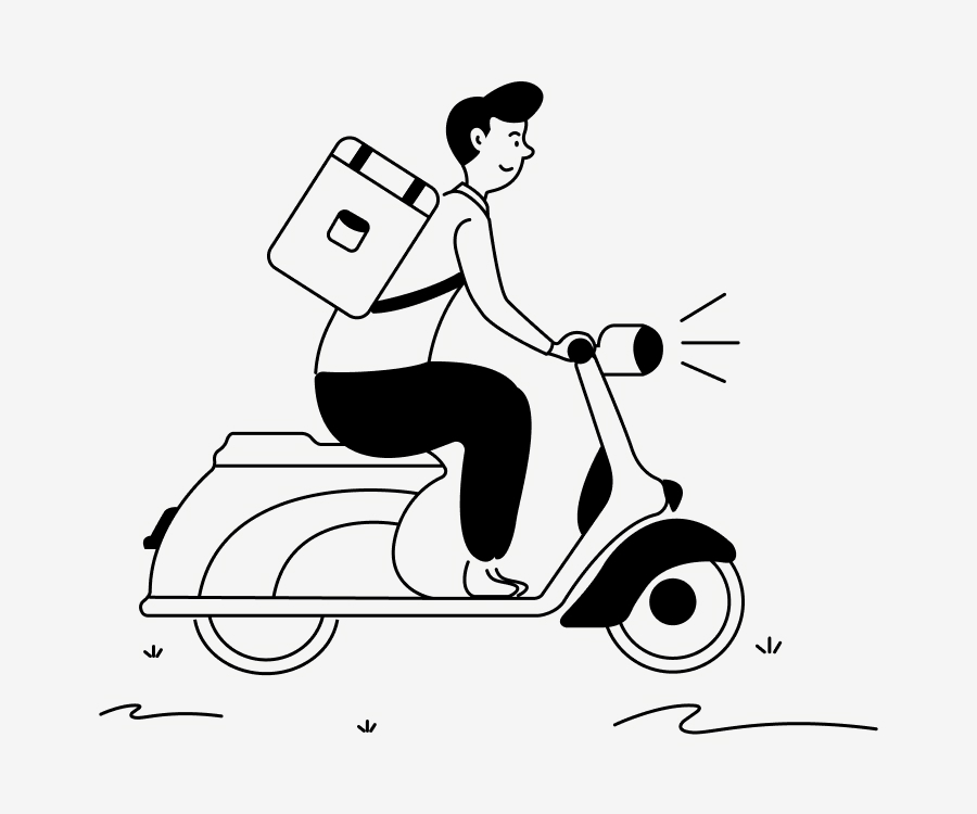 Delivery-on-the-bike
