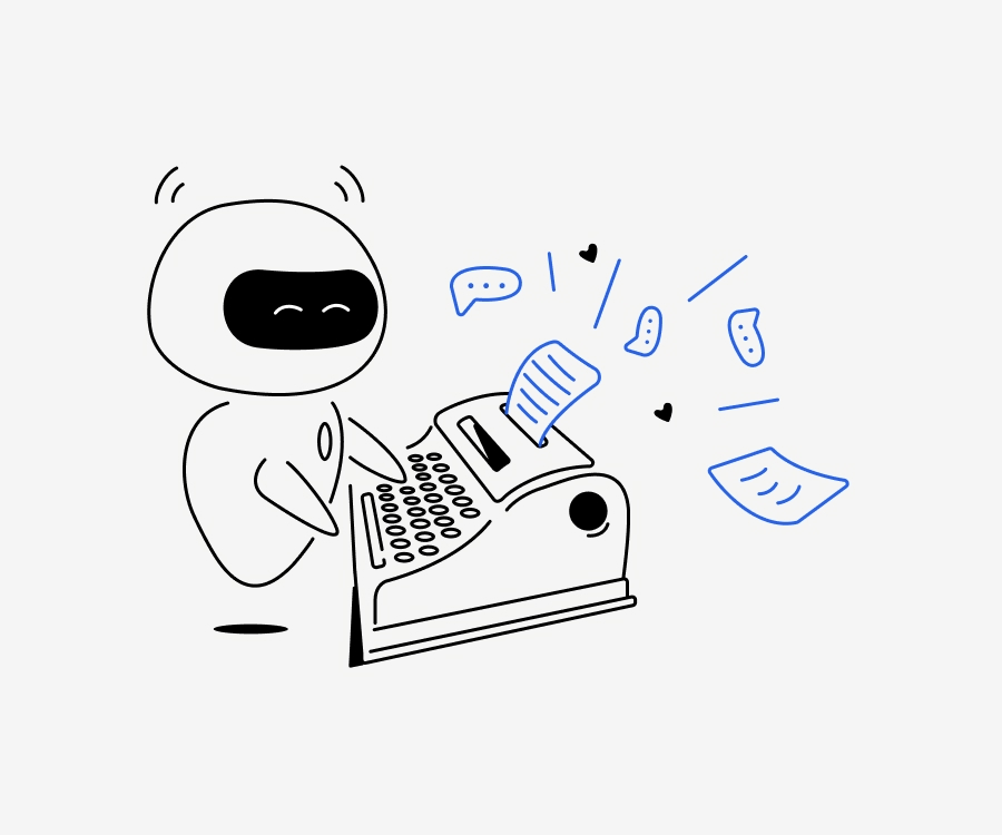 Woman-typing-on-machine