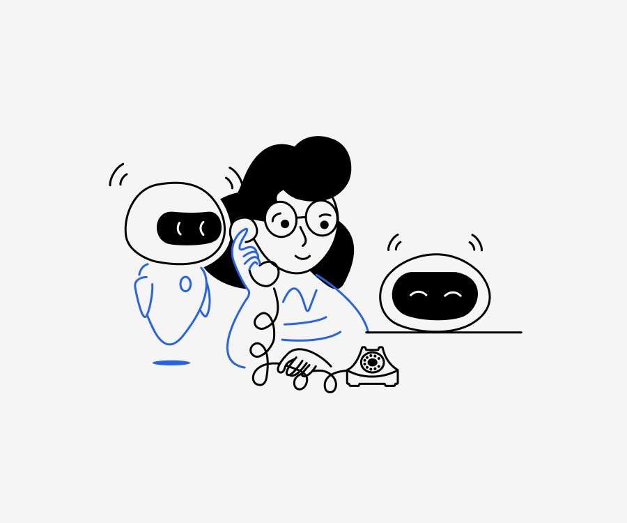 Woman-answering-phone